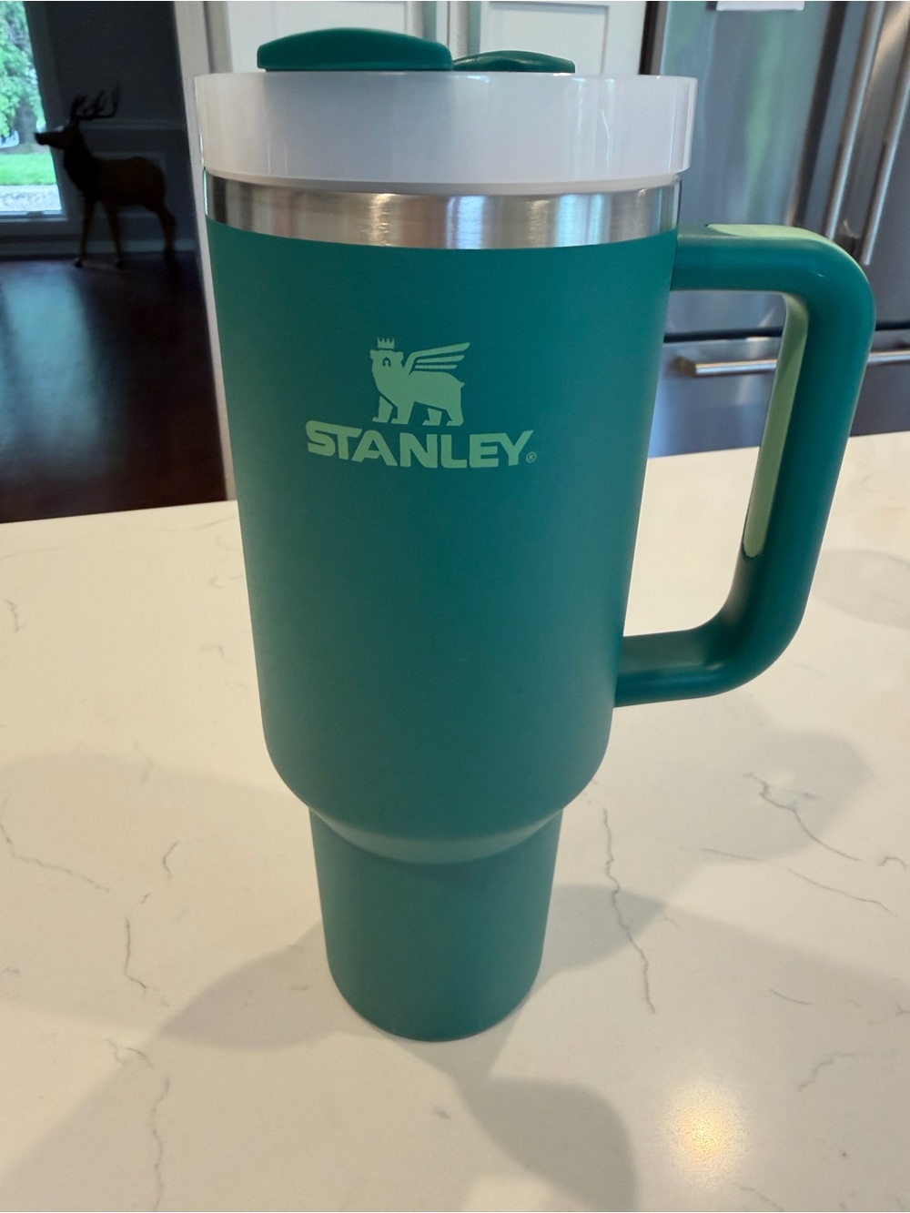 Stanley 40oz Teal Insulated Travel Mug with Handle